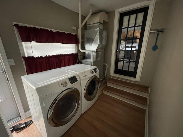 3366 L And L Ct, Bay City, MI 48706 - washroom with wood finished floors and washing machine and dryer