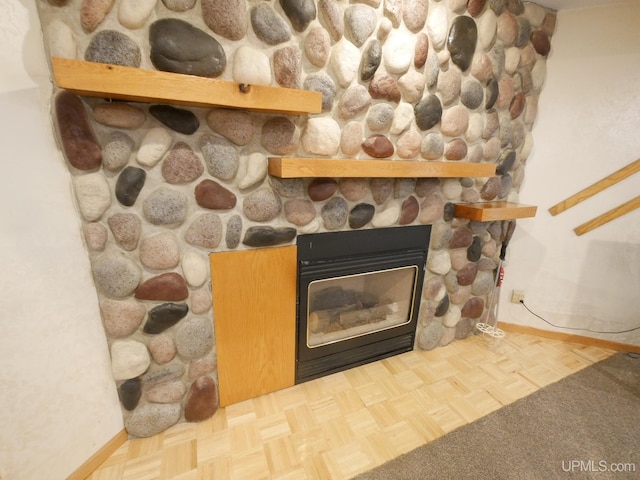 2004 Hunters Ln, Houghton, MI 49931 - detailed view of a fireplace