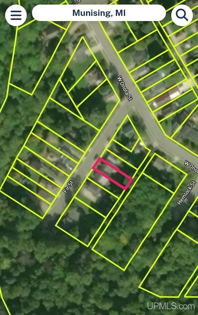 309 Fir St, Munising, MI 49862 - aerial view of property's location
