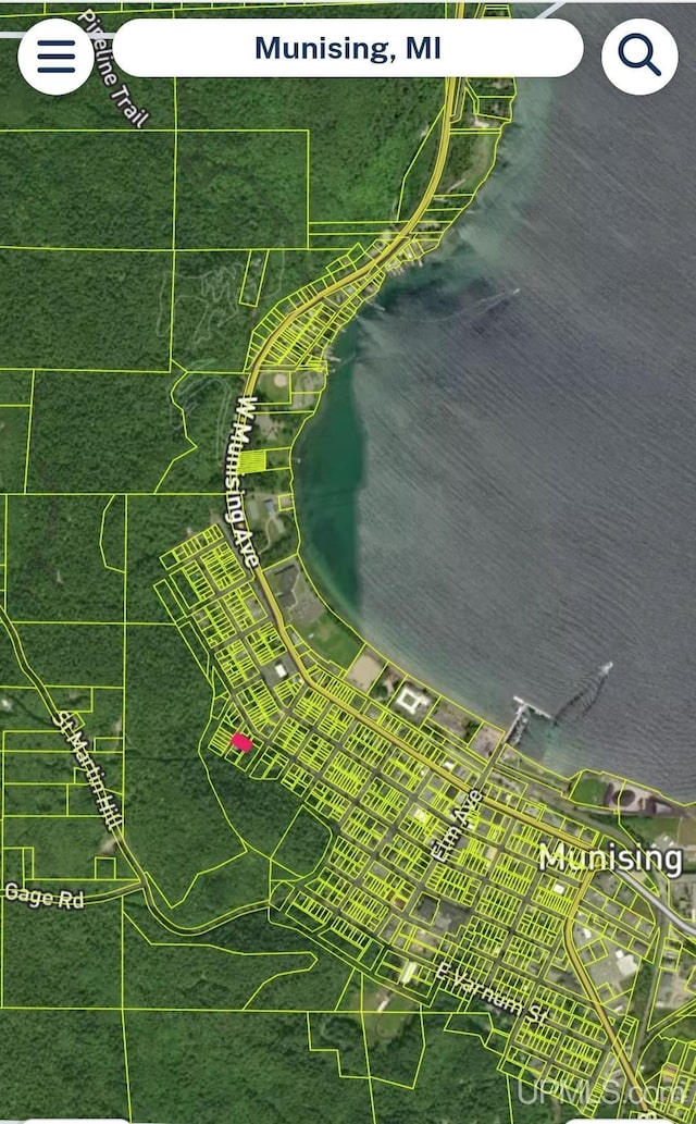 309 Fir St, Munising, MI 49862 - aerial overview of property's location
