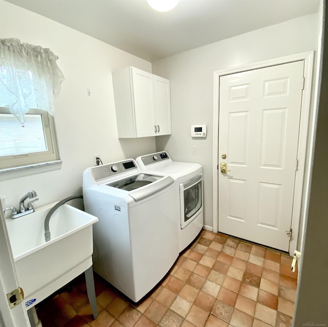 24781 Camille St, Harrison Twp, MI 48045 - washroom with cabinet space and washing machine and dryer