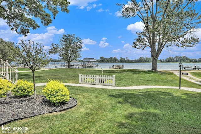 1520 S Channel Dr, Harsens Island, MI 48028 - view of home's community featuring a yard and a water view