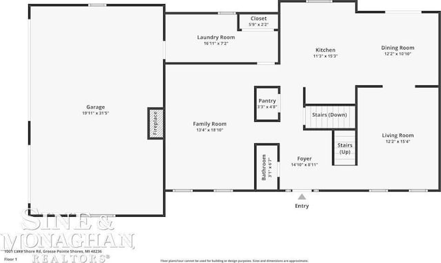 1001 Lake Shore Rd, Grosse Pointe Shores, MI 48236 - view of floor plan / room layout