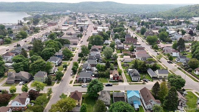 206 Cherry St, Munising, MI 49862 - aerial view of residential area with mountains