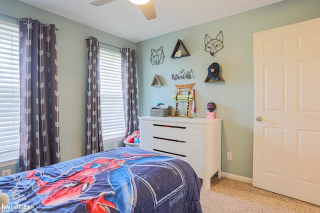 56798 Winding Creek Dr, Macomb, MI 48042 - bedroom featuring carpet floors and ceiling fan