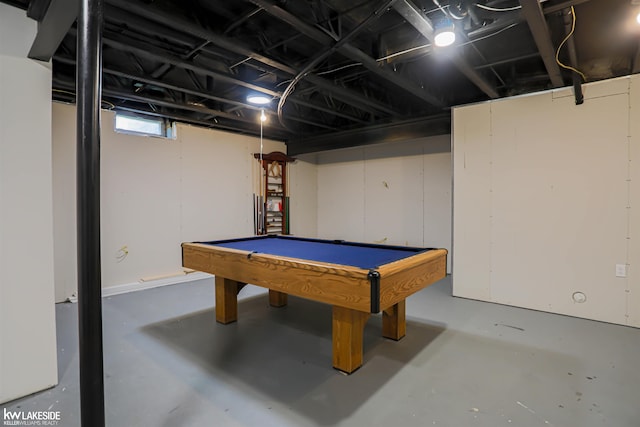 56798 Winding Creek Dr, Macomb, MI 48042 - playroom featuring finished concrete flooring and billiards