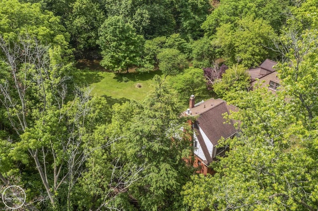 35727 Elm St, Wayne, MI 48184 - view from above of property with a heavily wooded area