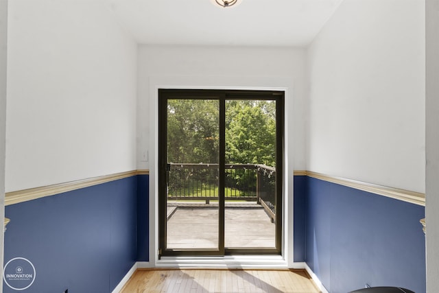 35727 Elm St, Wayne, MI 48184 - doorway to outside with wood finished floors and baseboards