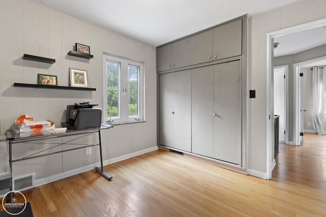 35727 Elm St, Wayne, MI 48184 - office area featuring light wood-style flooring and baseboards