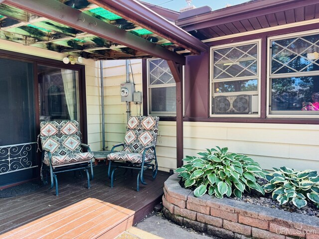 292 Chestnut St, Kingsford, MI 49802 - view of wooden deck