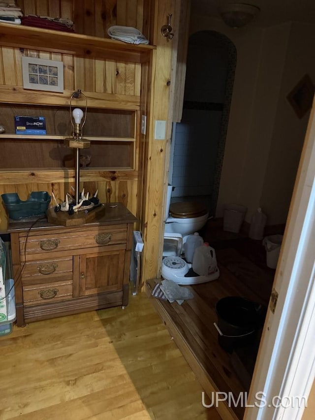 E2903 H44 Rd, Traunik, MI 49891 - bathroom featuring wood finished floors and toilet