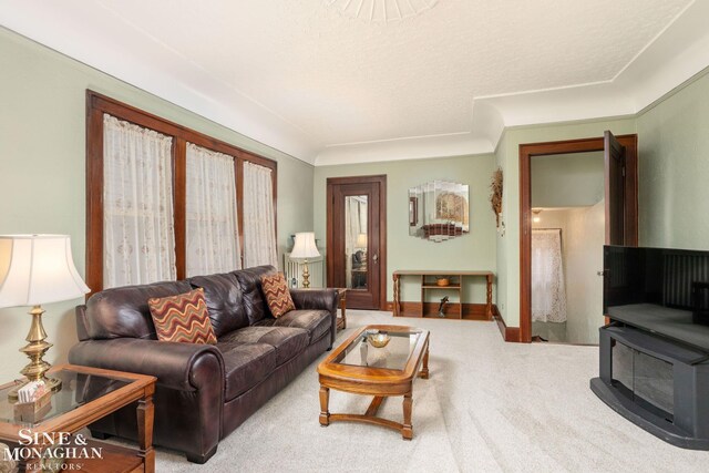 1258-1260 Lakepointe St, Grosse Pointe, MI 48230 - carpeted living area featuring baseboards