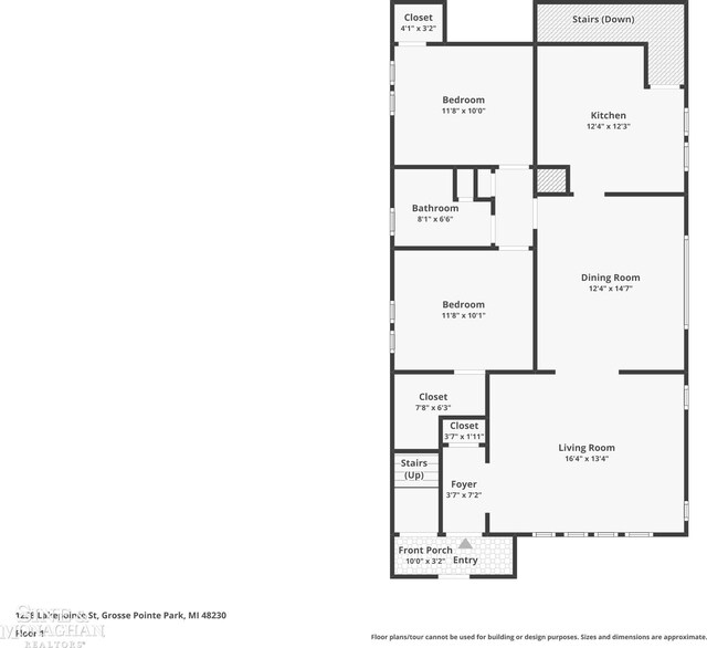 1258-1260 Lakepointe St, Grosse Pointe, MI 48230 - view of floor plan / room layout