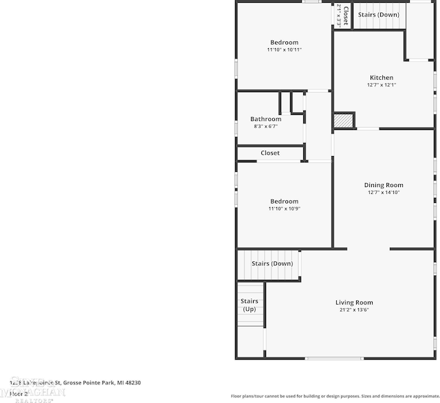 1258-1260 Lakepointe St, Grosse Pointe, MI 48230 - view of property floor plan