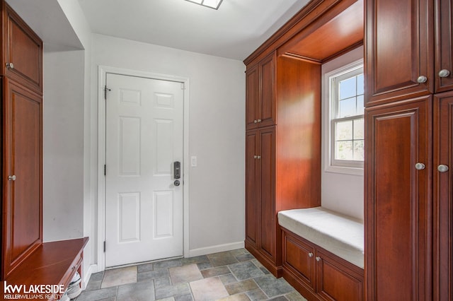 25986 Glenmoor St, Novi, MI 48374 - mudroom with baseboards and stone finish flooring
