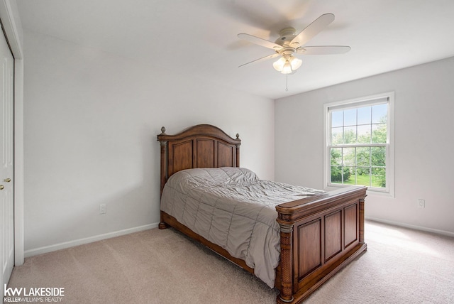 25986 Glenmoor St, Novi, MI 48374 - bedroom with light carpet and ceiling fan