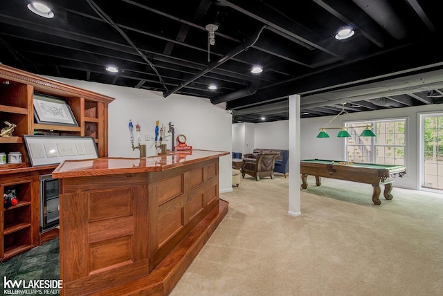 25986 Glenmoor St, Novi, MI 48374 - indoor bar with carpet flooring and billiards