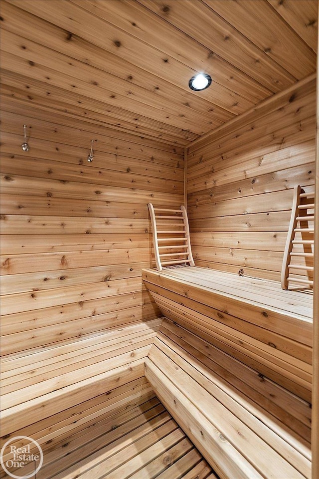 2940 Buell Rd, Oakland Twp, MI 48363 - sauna / steam room featuring wood ceiling