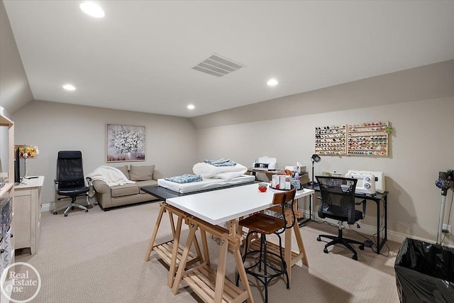 2940 Buell Rd, Oakland Twp, MI 48363 - office space with lofted ceiling, recessed lighting, and light carpet