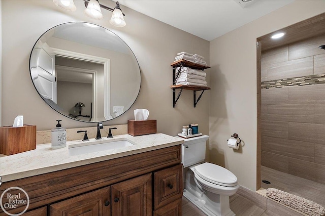 2940 Buell Rd, Oakland Twp, MI 48363 - bathroom featuring vanity and tiled shower