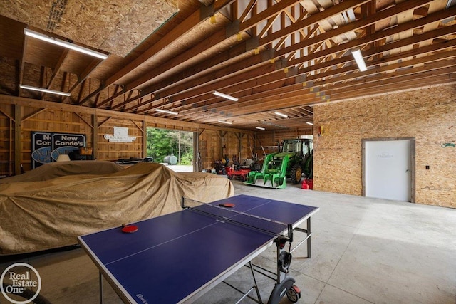 2940 Buell Rd, Oakland Twp, MI 48363 - game room featuring concrete floors