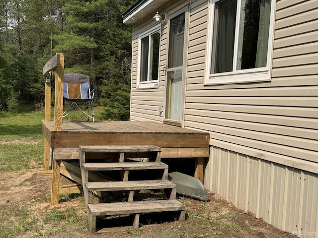E8310 County Road 440th Hwy, Wetmore, MI 49895 - view of wooden terrace