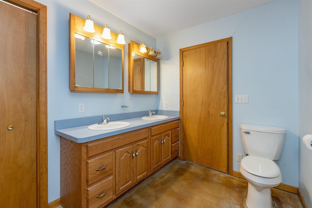 3833 Hermansau Rd, Saginaw, MI 48603 - bathroom with double vanity and concrete floors