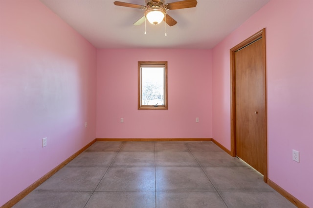 3833 Hermansau Rd, Saginaw, MI 48603 - unfurnished bedroom featuring concrete flooring, a closet, and ceiling fan