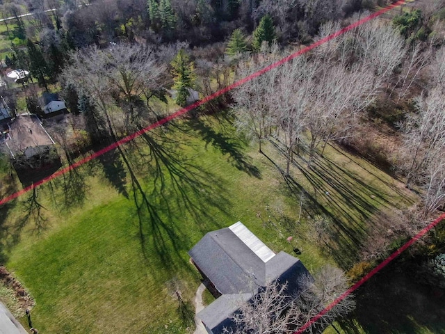 3833 Hermansau Rd, Saginaw, MI 48603 - view from above of property featuring property boundaries highlighted