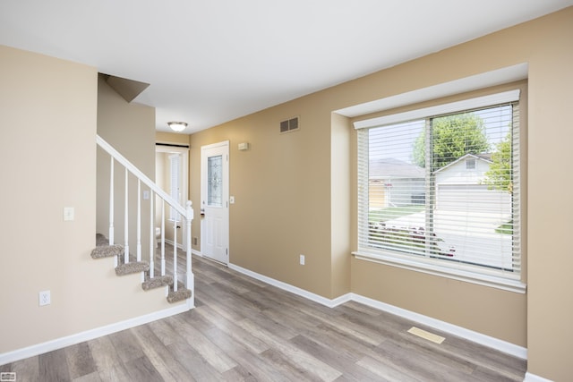 46395 Greenbriar St, Chesterfield Twp, MI 48051 - foyer with wood finished floors and stairway