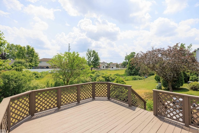 46395 Greenbriar St, Chesterfield Twp, MI 48051 - wooden deck featuring a yard