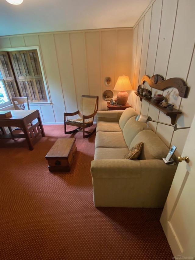 1782 Hollywood St, Grosse Pointe Woods, MI 48236 - living room featuring a decorative wall and carpet