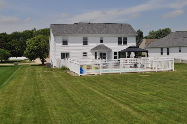 9180 Woodridge Dr, Davison, MI 48423 - back of house featuring a gazebo