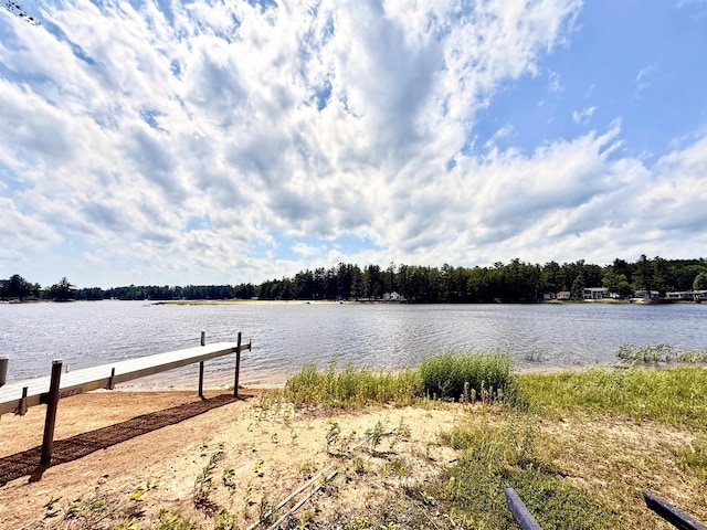 3331 Lakeshore Dr, Gladwin, MI 48624 - water view featuring a dock