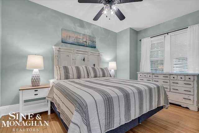 421 Edgewater Dr, Algonac, MI 48001 - bedroom with wood finished floors and a ceiling fan