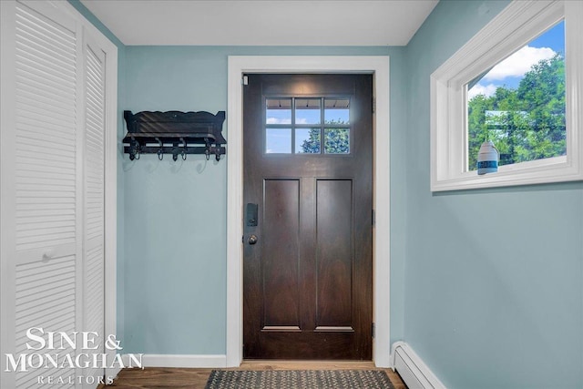 421 Edgewater Dr, Algonac, MI 48001 - foyer entrance featuring healthy amount of natural light and wood finished floors