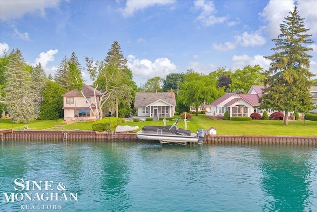 421 Edgewater Dr, Algonac, MI 48001 - water view with a dock