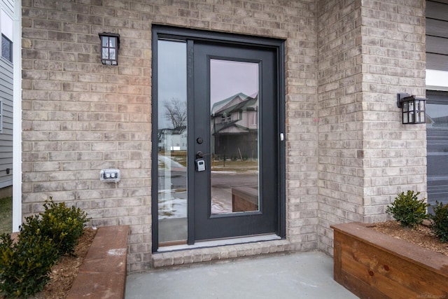 27602 Maryjane Ln E, Chesterfield Twp, MI 48047 - property entrance featuring brick siding