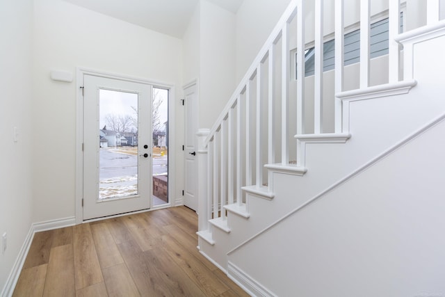 27602 Maryjane Ln E, Chesterfield Twp, MI 48047 - entrance foyer featuring stairway and wood finished floors