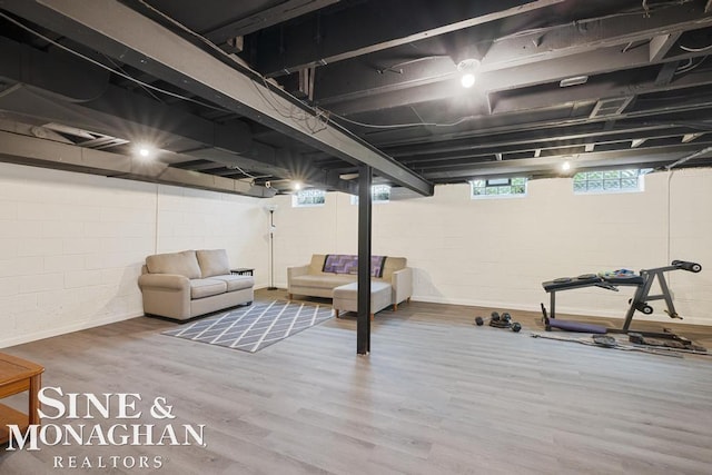 1387 Torrey Rd, Grosse Pointe Woods, MI 48236 - below grade area with wood finished floors
