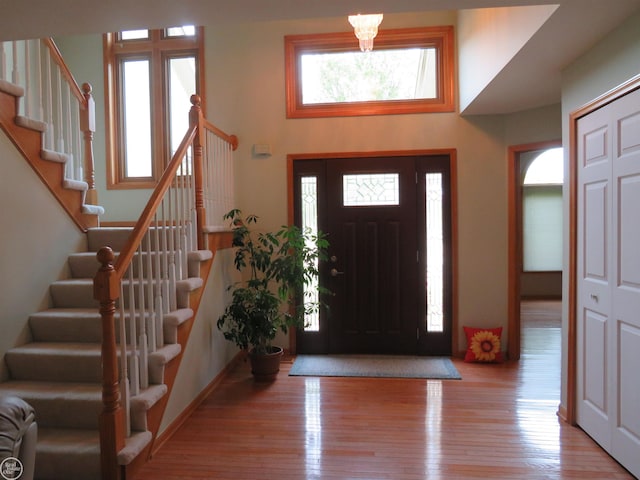 46778 Tiffin Ct, Chesterfield, MI 48047 - foyer featuring stairway and wood finished floors