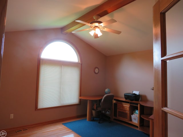 46778 Tiffin Ct, Chesterfield, MI 48047 - office featuring wood finished floors and a ceiling fan