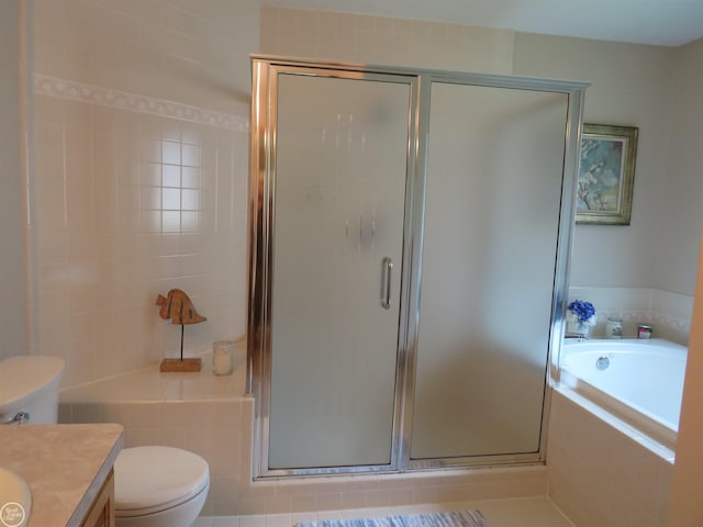 46778 Tiffin Ct, Chesterfield, MI 48047 - full bathroom featuring vanity, a shower stall, and a garden tub