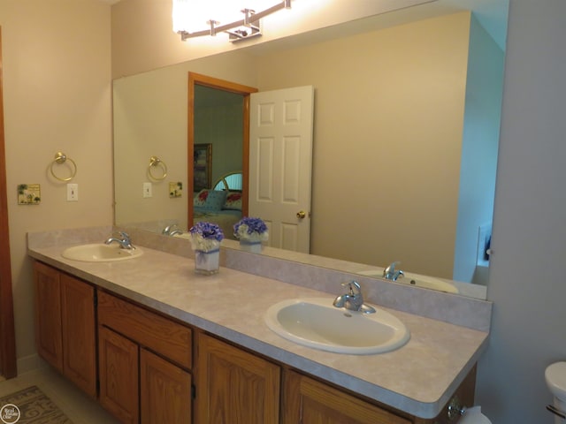 46778 Tiffin Ct, Chesterfield, MI 48047 - bathroom featuring double vanity and toilet