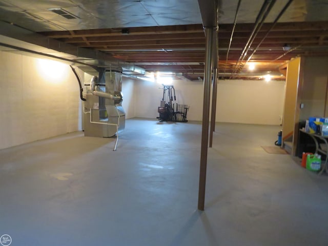 46778 Tiffin Ct, Chesterfield, MI 48047 - unfinished basement with heating unit