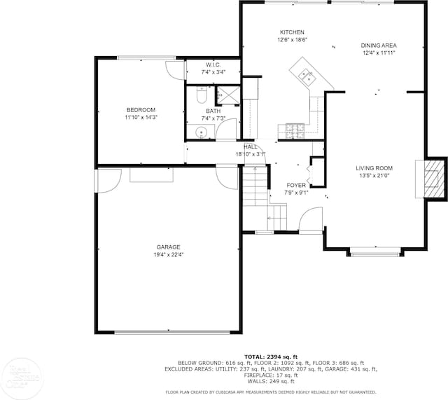 870 Crescent Ln, Grosse Pointe Woods, MI 48236 - view of property floor plan