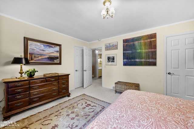 388 Lincoln Rd, Grosse Pointe, MI 48230 - bedroom with light colored carpet and ornamental molding