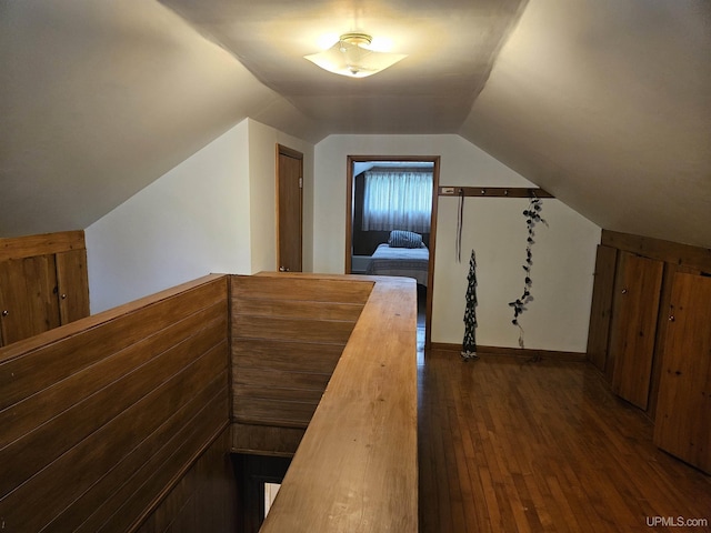 619 N 7th St, Ontonagon, MI 49953 - additional living space featuring dark wood finished floors and lofted ceiling