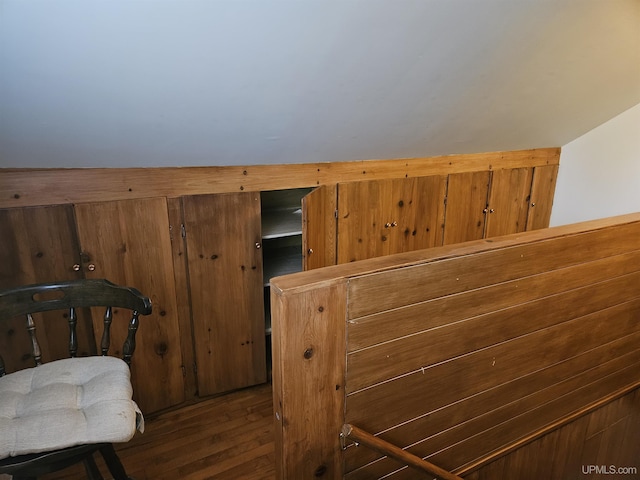 619 N 7th St, Ontonagon, MI 49953 - staircase with wood finished floors