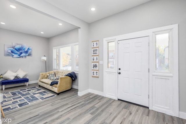 2513 Concord St, Detroit, MI 48207 - entrance foyer with wood finished floors and recessed lighting